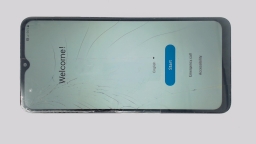 Samsung Galaxy A12 SM-A125U Cellphone (Black 32GB 3GB) AT&T CRACKED/BROWN LCD