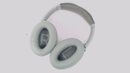 Bose QC 35 Series I 1 Silver Wireless Headphones WORN HEADBAND