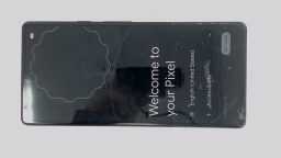 Google Pixel 6A GX7AS Cellphone (White 128GB 6GB) Unlocked SingleSIM CRACKED