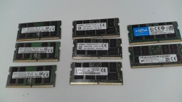 Lot of 8 Sticks of PC4 DDR4 16GB Memory RAM SODIMM Various Brands and Speeds