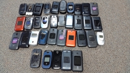 Lot of 35 Untested Classic Flip Phones Mixed Brands